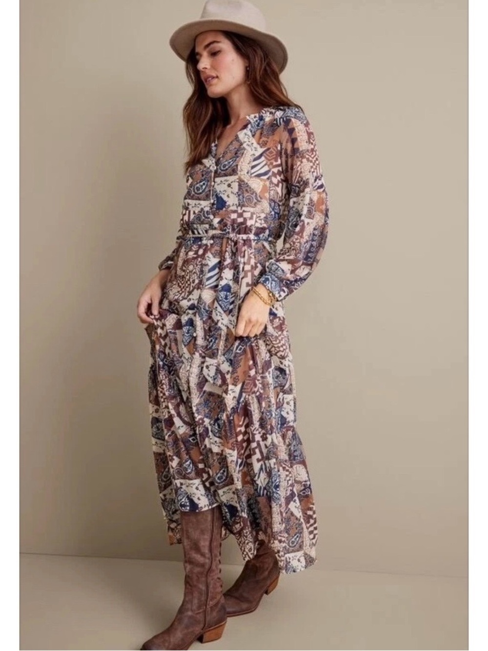 Soft Surroundings Patchwork Dress